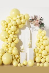 Beysüs Sarı Makaron Balon 20 adet 12inç - Beysüs