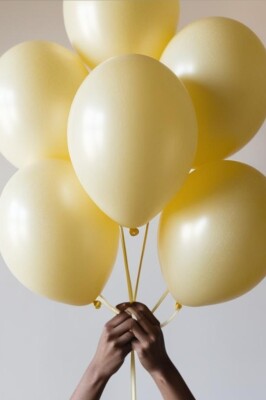 Beysüs Sarı Makaron Balon 20 adet 12inç - 5