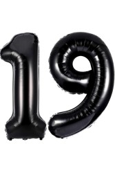 Beysüs Siyah 19 Rakam Folyo Balon 80 cm - Beysüs