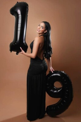 Beysüs Siyah 19 Rakam Folyo Balon 80 cm - 3