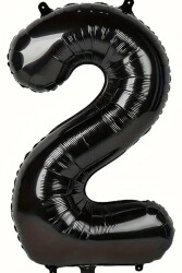 Beysüs Siyah 2 Rakam Folyo Balon 80 cm - Beysüs