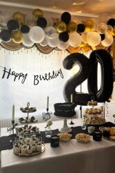 Beysüs Siyah 20 Rakam Folyo Balon - 5