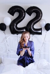 Beysüs Siyah 22 Rakam Folyo Balon - 4