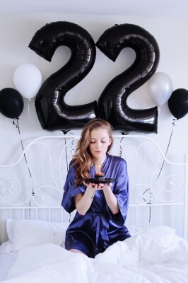 Beysüs Siyah 22 Rakam Folyo Balon - 4