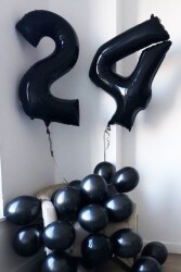 Beysüs Siyah 24 Rakam Folyo Balon - 2