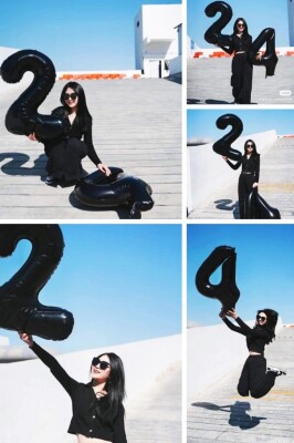 Beysüs Siyah 24 Rakam Folyo Balon - 6