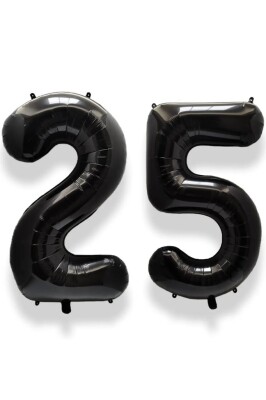 Beysüs Siyah 25 Rakam Folyo Balon - 1