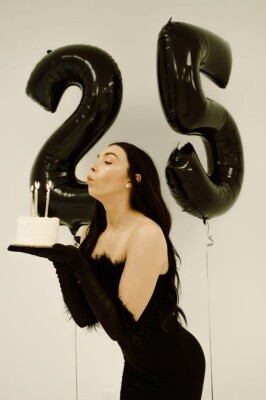 Beysüs Siyah 25 Rakam Folyo Balon - 2