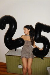 Beysüs Siyah 25 Rakam Folyo Balon - 4