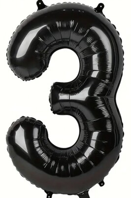 Beysüs Siyah 3 Rakam Folyo Balon 80 cm - 1
