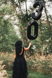 Beysüs Siyah 30 Rakam Folyo Balon 80 cm - 8