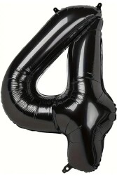 Beysüs Siyah 4 Rakam Folyo Balon 80 cm - Beysüs
