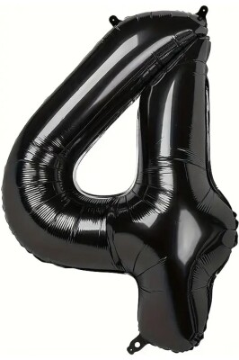 Beysüs Siyah 4 Rakam Folyo Balon 80 cm - 1