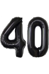 Beysüs Siyah 40 Rakam Folyo Balon - Beysüs