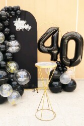 Beysüs Siyah 40 Rakam Folyo Balon - 4