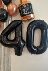 Beysüs Siyah 40 Rakam Folyo Balon - 6