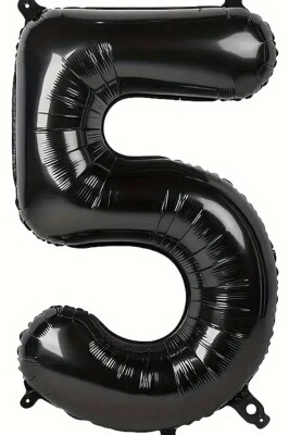 Beysüs Siyah 5 Rakam Folyo Balon 80 cm - 1