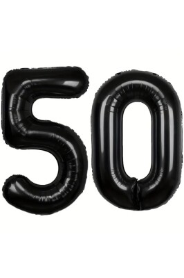 Beysüs Siyah 50 Rakam Folyo Balon - 1