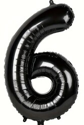 Beysüs Siyah 6 Rakam Folyo Balon 80 cm - Beysüs