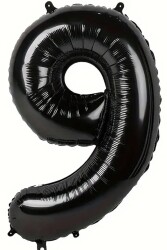 Beysüs Siyah 9 Rakam Folyo Balon 80 cm - Beysüs