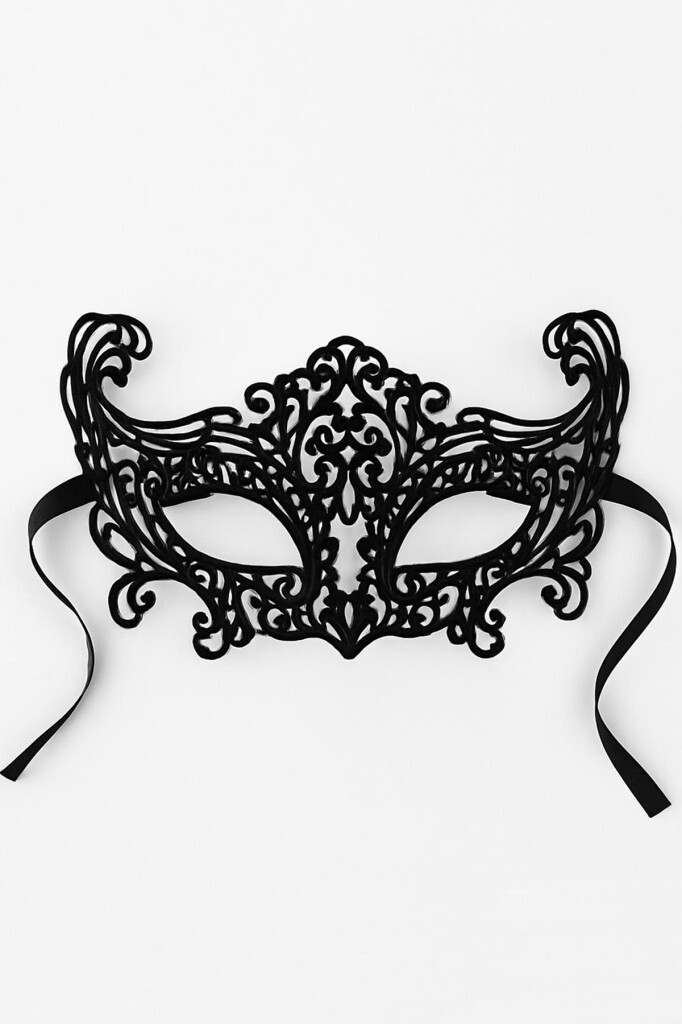 Beysüs Siyah Dantel Temalı Parti Balo Maske - 1