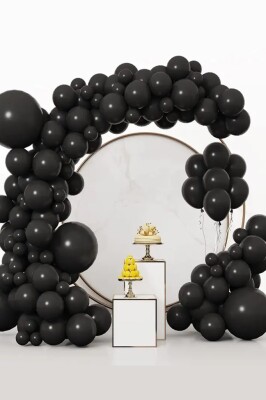 Beysüs Siyah Lateks Balon 20 adet 12inç - 1