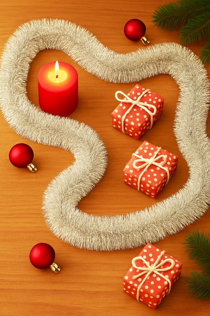 Beysüs Yılbaşı Ağacı Süsü Gümüş Sim 2 mt 5'li Paket - 3