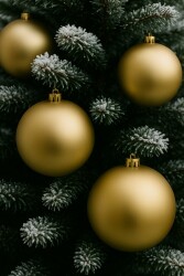 Beysüs Yılbaşı Ağacı Süsü Mat Gold Cici Top 15 cm - 2