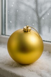 Beysüs Yılbaşı Ağacı Süsü Mat Gold Cici Top 15 cm - Beysüs