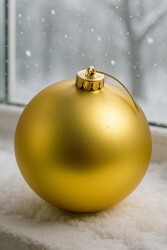 Beysüs Yılbaşı Ağacı Süsü Mat Gold Cici Top 20 cm - 2