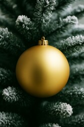 Beysüs Yılbaşı Ağacı Süsü Mat Gold Cici Top 20 cm - Beysüs