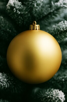 Beysüs Yılbaşı Ağacı Süsü Mat Gold Cici Top 25 cm - 1