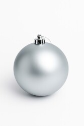Beysüs Yılbaşı Ağacı Süsü Mat Gümüş Cici Top 15 cm - 2