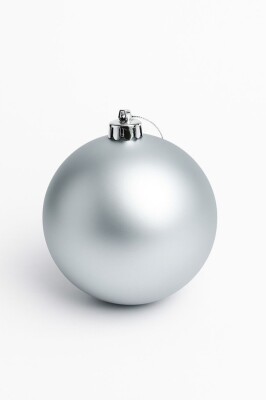 Beysüs Yılbaşı Ağacı Süsü Mat Gümüş Cici Top 15 cm - 2