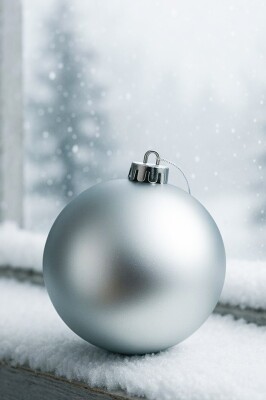 Beysüs Yılbaşı Ağacı Süsü Mat Gümüş Cici Top 15 cm - 3