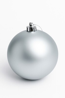 Beysüs Yılbaşı Ağacı Süsü Mat Gümüş Cici Top 20 cm - 1