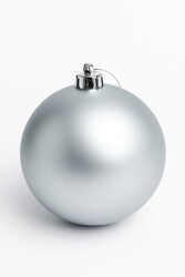 Beysüs Yılbaşı Ağacı Süsü Mat Gümüş Cici Top 20 cm - Beysüs