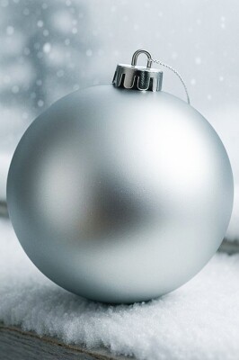 Beysüs Yılbaşı Ağacı Süsü Mat Gümüş Cici Top 25 cm - 2