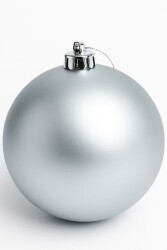 Beysüs Yılbaşı Ağacı Süsü Mat Gümüş Cici Top 25 cm - 3