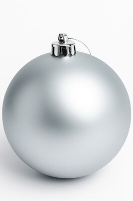 Beysüs Yılbaşı Ağacı Süsü Mat Gümüş Cici Top 25 cm - 3