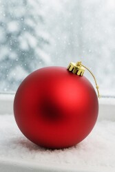 Beysüs Yılbaşı Ağacı Süsü Mat Kırmızı Cici Top 15 cm - 2