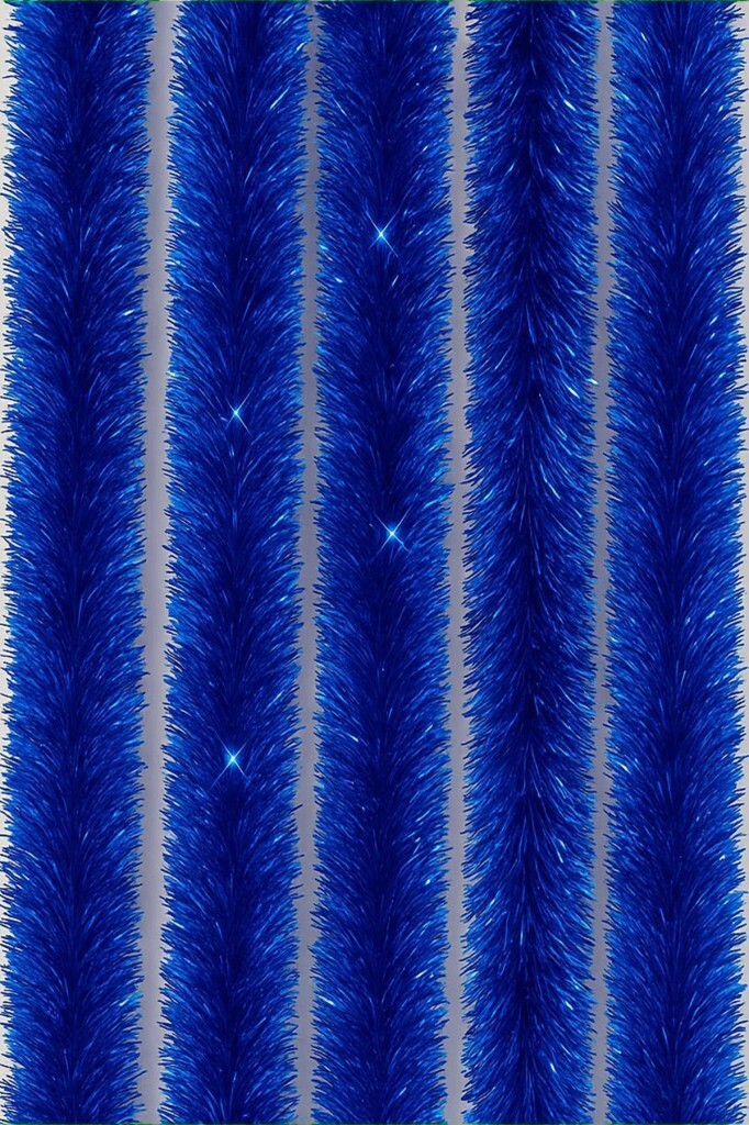 Beysüs Yılbaşı Ağacı Süsü Mavi Lacivert Sim 2 mt 5'li Paket - 1