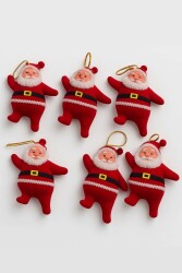 Beysüs Yılbaşı Ağacı Süsü Mini Noel Baba 6'lı Set - Beysüs