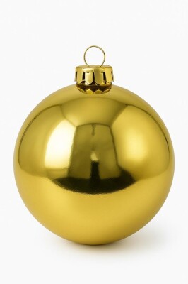 Beysüs Yılbaşı Ağacı Süsü Parlak Gold Cici Top 20 cm - 3