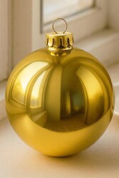 Beysüs Yılbaşı Ağacı Süsü Parlak Gold Cici Top 25 cm - 3