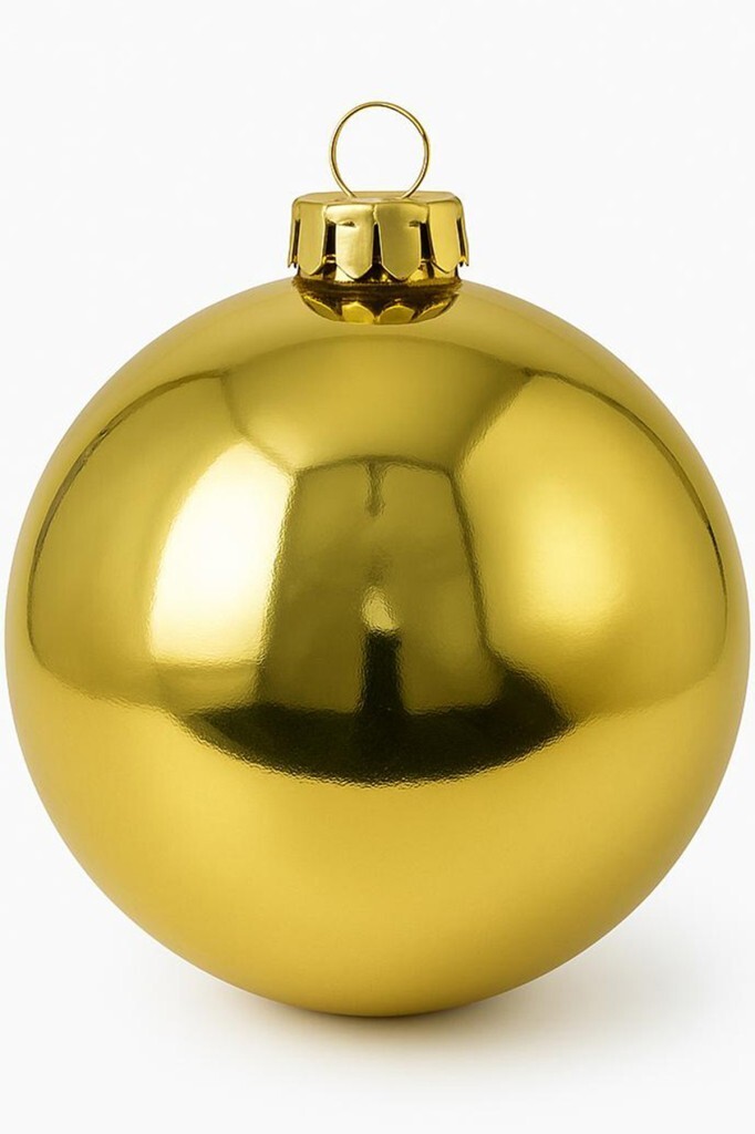 Beysüs Yılbaşı Ağacı Süsü Parlak Gold Cici Top 25 cm - 2