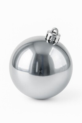 Beysüs Yılbaşı Ağacı Süsü Parlak Gümüş Cici Top 20 cm - 2