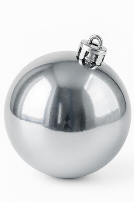 Beysüs Yılbaşı Ağacı Süsü Parlak Gümüş Cici Top 25 cm - 2