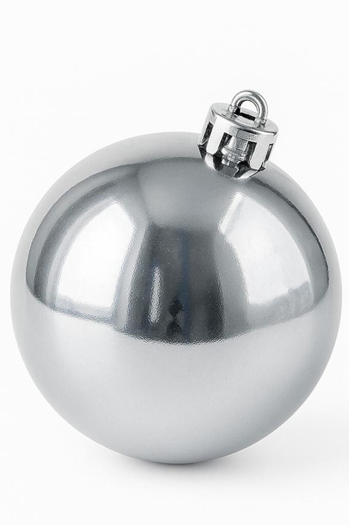 Beysüs Yılbaşı Ağacı Süsü Parlak Gümüş Cici Top 25 cm - 2