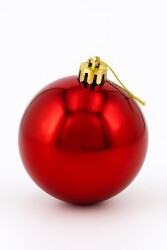 Beysüs Yılbaşı Ağacı Süsü Parlak Kırmızı Cici Top 20 cm - 3